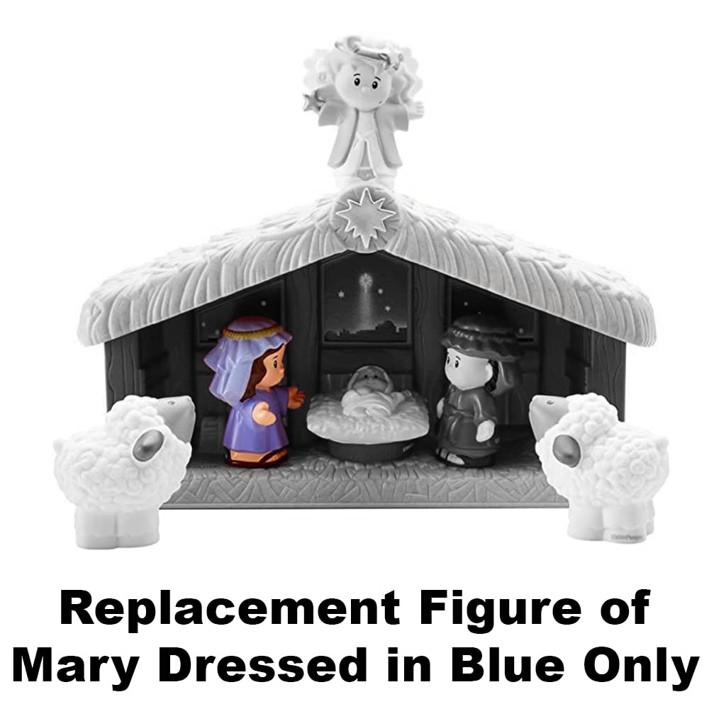 thumbnail image 2 of Fisher-Price Little People Nativity Wiseman Replacement Figure | Teal Robe Christmas Set 2 of 12